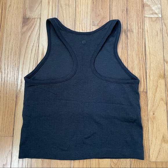 Lululemon Ebb To Street Racerback Crop Tank Black Size 8 - Picture 7 of 8